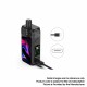 Authentic Artery NUGGET+ 70W 2000mAh VW Variable Wattage Pod System Mod Kit - Black, 5~70W, 5.0ml, 0.4ohm