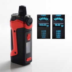 Authentic GeekVape Aegis Boost Plus 40W TC VW Mod Pod System Starter Kit - Devil Red, 5.5ml, 5~40W, 200~600'F, 1 x 18650