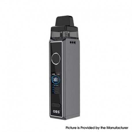 Authentic OBS Cabo 80W VW Variable Wattage Mod Pod System Starter Kit - Gun Metal, 5~80W, 2.5 / 3.0ml, 0.2 / 0.4ohm