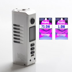 Authentic Dovpo Odin Mini DNA75C 75W TC VW Variable Wattage Box Mod - Brushed Silver, Aluminum Alloy, 1~75W, 1 x 21700