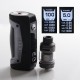 Authentic GeekVape Aegis Max 100W TC VW Mod Vape Starter Kit w/ Zeus Tank - Black Tungsten, 1~100W, 100~315'C, 1 x 18650 / 21700