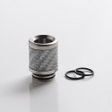 Authentic Reewape AS315 810 Drip Tip for RDA / RTA / RDTA / Sub Ohm Tank Atomizer - Silver, SS + Carbon Fiber, 22mm