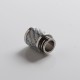 Authentic Reewape AS315 810 Drip Tip for RDA / RTA / RDTA / Sub Ohm Tank Vape Atomizer - Silver, SS + Carbon Fiber, 22mm