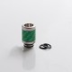 Authentic Reewape AS316 510 Drip Tip for RDA / RTA / RDTA / Sub Ohm Tank Vape Atomizer - Green, SS + Carbon Fiber, 20mm