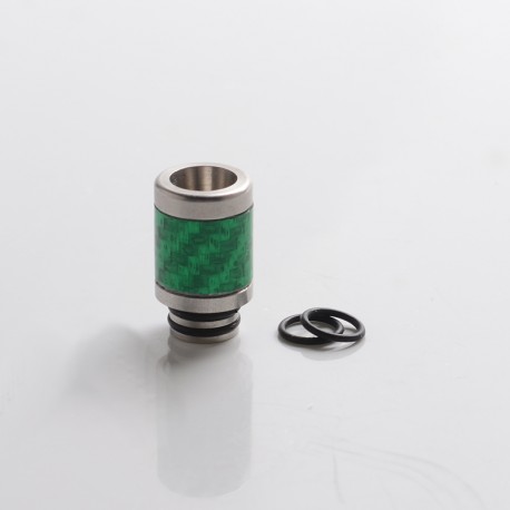 Authentic Reewape AS316 510 Drip Tip for RDA / RTA / RDTA / Sub Ohm Tank Atomizer - Green, SS + Carbon Fiber, 20mm