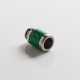 Authentic Reewape AS316 510 Drip Tip for RDA / RTA / RDTA / Sub Ohm Tank Vape Atomizer - Green, SS + Carbon Fiber, 20mm