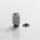 Authentic Reewape AS316 510 Drip Tip for RDA / RTA / RDTA / Sub Ohm Tank Vape Atomizer - Silver, SS + Carbon Fiber, 20mm