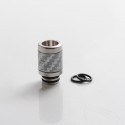 Authentic Reewape AS316 510 Drip Tip for RDA / RTA / RDTA / Sub Ohm Tank Atomizer - Silver, SS + Carbon Fiber, 20mm