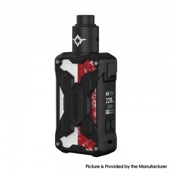 Authentic Rincoe Mechman Lite 228W TC VW Box Mod + Metis RDA Atomizer Kit - Indonesia Flag, 1~228W, 2 x 18650