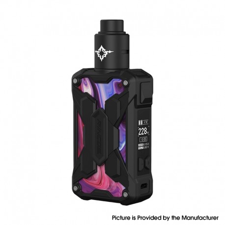 Authentic Rincoe Mechman Lite 228W TC VW Box Mod + Metis RDA Atomizer Kit - Mestery, 1~228W, 2 x 18650