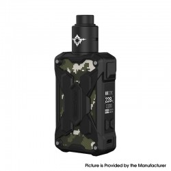 Authentic Rincoe Mechman Lite 228W TC VW Box Mod + Metis RDA Atomizer Kit - Camo, 1~228W, 2 x 18650