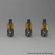 Authentic Auguse Era MTL RTA Atomizer Replacement Tank Tube - Translucent Yellow, PMMA (3 PCS)