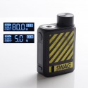 Authentic Vaporesso SWAG II 2 80W VW Variable Wattage Box Mod - Zebra Yellow, 5~80W, 0.03~5.0ohm, 1 x 18650