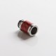 Authentic Reewape AS316 510 Drip Tip for RDA / RTA / RDTA / Sub Ohm Tank Vape Atomizer - Red, SS + Carbon Fiber, 20mm