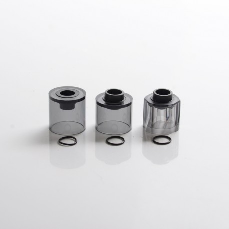 Authentic Auguse Era MTL RTA Atomizer Replacement Tank Tube - Translucent Black, PCTG (3 PCS)