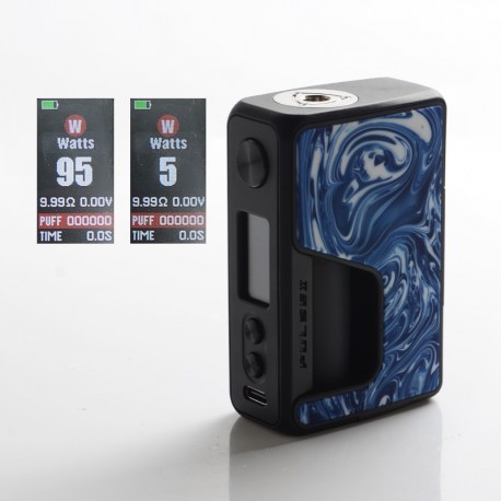 [Ships from Bonded Warehouse] Authentic VandyVape Pulse V2 II 95W TC VW BF Squonk Squeeze Box Mod - Sky Blue Resin, 5~95W