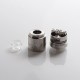 Timesvape X TenaciousTXVapes Ardent 27mm RDA Rebuildable Dripping Vape Atomizer - Brush Silver, 316SS, 27mm Diameter