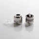 Timesvape X TenaciousTXVapes Ardent 27mm RDA Rebuildable Dripping Vape Atomizer - Polish Silver, 316SS, 27mm Diameter