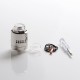 Timesvape X TenaciousTXVapes Ardent 27mm RDA Rebuildable Dripping Vape Atomizer - Polish Silver, 316SS, 27mm Diameter