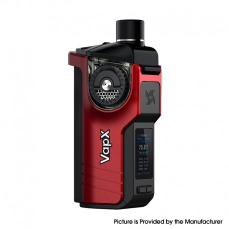 Authentic VapX Geyser 100W VW Pod System Kit - Volcano Red, 5~100W, 1 x 18650 / 20700, 6.5ml / 5.0ml, 0.25ohm / 0.23ohm