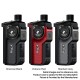 Authentic VapX Geyser 100W VW Pod System Kit - Volcano Red, 5~100W, 1 x 18650 / 20700, 6.5ml / 5.0ml, 0.25ohm / 0.23ohm