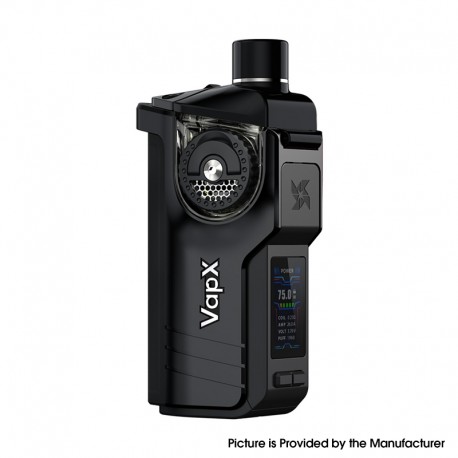 Authentic VapX Geyser 100W VW Pod System Kit - Charcoal Black, 5~100W, 1 x 18650 / 20700, 6.5ml / 5.0ml, 0.25ohm / 0.23ohm