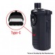 Authentic VapX Geyser 100W VW Pod System Kit - Charcoal Black, 5~100W, 1 x 18650 / 20700, 6.5ml / 5.0ml, 0.25ohm / 0.23ohm