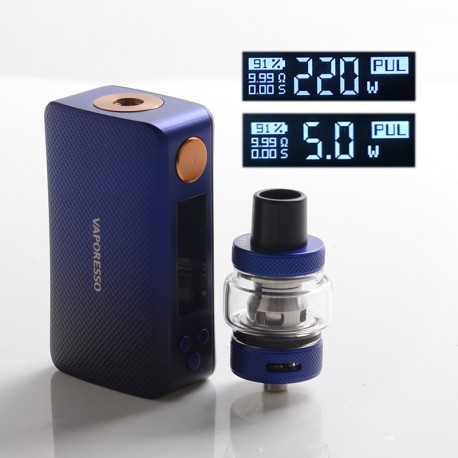 [Ships from Bonded Warehouse] Authentic Vaporesso Gen Nano 80W 2000mAh TC VV VW Mod Kit with GTX Tank 22 - Blue, 3.5ml