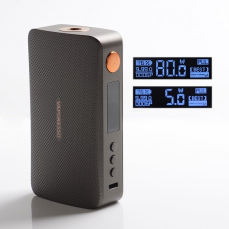 [Ships from Bonded Warehouse] Authentic Vaporesso Gen S 220W TC VW Variable Wattage Box Mod - Matte Gray, 5~220W, AXON Chip
