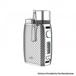 Authentic Eleaf Pico Compaq 60W VW Variable Wattage Pod Mod Kit - Carbon Silver, 1~60W, 3.8ml, 0.4ohm, 1 x 18650