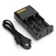 Nitecore i2 2-Slot Smart Battery Charger for Lithium Li-ion Ni-MH Ni-Cd - Black, EU Plug