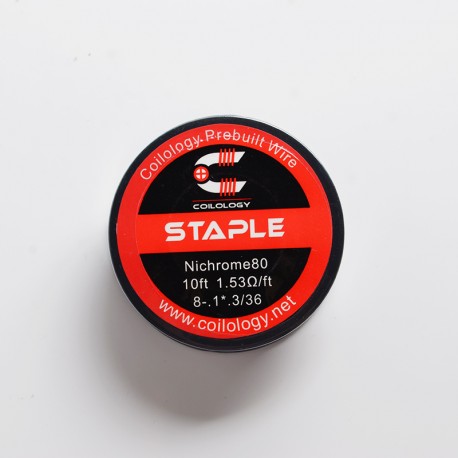 [Ships from Bonded Warehouse] Authentic Coilology Staple Spool Wire - Ni80, 8-0.1 x 0.3/36GA, 1.53ohm/ft, 10ft