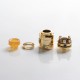 Authentic 5GVAPE Rage RDA Rebuildable Dripping Vape Atomizer w/ BF Pin - Gold, 316 Stainless Steel, 24mm Diameter