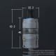 Authentic Auguse Era MTL RTA Rebuildable Tank Atomizer - Matte Silver, Stainless Steel + Glass, 3ml, 22mm Diameter