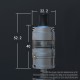Authentic Auguse Era MTL RTA Rebuildable Tank Atomizer - Matte Black, Stainless Steel + Glass, 3ml, 22mm Diameter