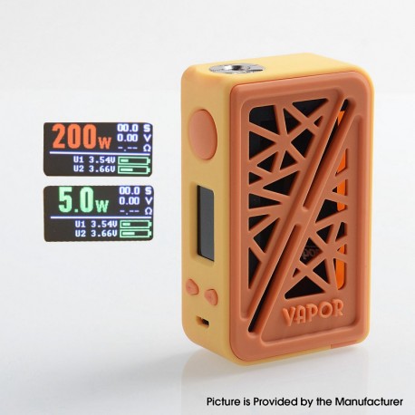 Authentic Storm Subverter 200W TC VW Variable Wattage Box Mod - Yellow, ABS + Stainless Steel, 5~200W, 2 x 18650