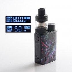 Authentic Vaporesso SWAG II 80W VW Box Mod w/ NRG PE Tank Atomizer Kit - Phantom, 5~80W, 1 x 18650, 3.5ml, 0.15 / 0.5ohm