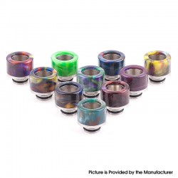 Authentic Aleader 510 Drip Tip for RDA / RTA / RDTA / Sub Ohm Tank Atomizer - Random Color, SS + Resin (10 PCS)