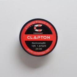 [Ships from Bonded Warehouse] Authentic Coilology Ni80 Clapton Spool Wire for RDA / RTA / RDTA - 24GA / 36GA, 1.87ohm 10FT (3m)