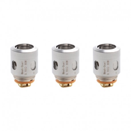 Authentic Smoant Ladon AIO 2in1 Tank Replacement Dual Mesh Coil Head - Silver, 0.15ohm, (70~80W) (3 PCS)