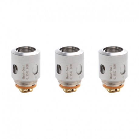 Authentic Smoant Ladon AIO 2in1 Tank Replacement Dual Mesh Coil Head - Silver, 0.15ohm, (70~80W) (3 PCS)