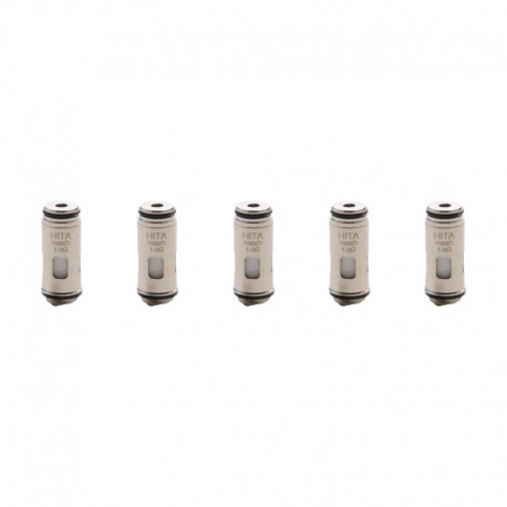 Authentic Asvape Hita Mech Mod RBA Pod Kit Replacement MTL Mesh Coil Head - Silver, 1.0ohm (5 PCS)