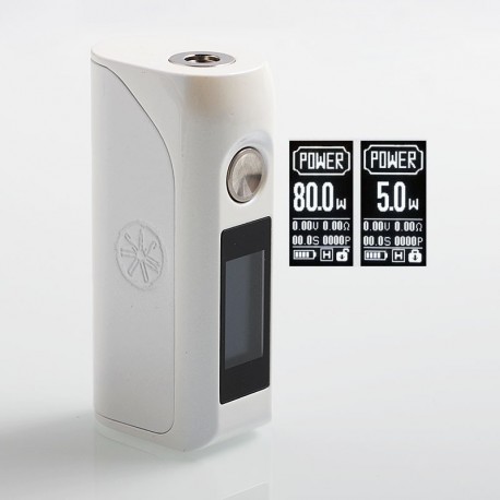 Authentic Asmodus Colossal 80W TC VW Variable Wattage Box Mod - White, 5~80W, 1 x 18650