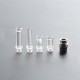 Authentic Reewape T1 510 Drip Tip Mouthpiece Kit for Vape Atomizers - Clear, 1 Stainless Steel Base + 4 Resin Mouthpieces