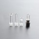 Authentic Reewape T1 510 Drip Tip Mouthpiece Kit for Vape Atomizers - Clear, 1 Stainless Steel Base + 4 Resin Mouthpieces