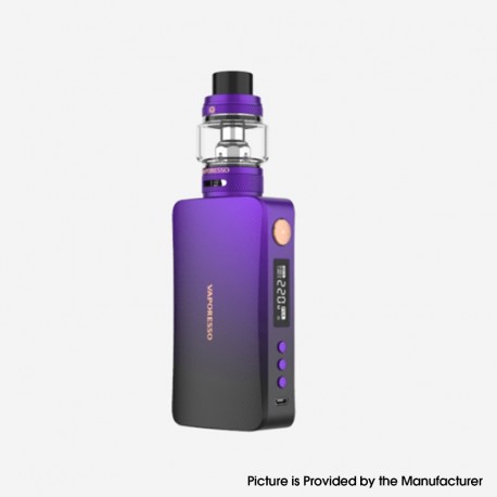 Authentic Vaporesso Gen S 220W TC VW Box Mod Starter Kit w/ NRG-S Tank Atomizer - Black Purple, 5~220W, 2 x18650, AXON Chip