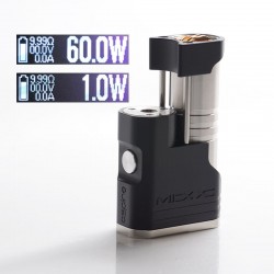 Authentic Aspire MIXX 60W VV VW Variable Wattage Box Mod - Tuxedo, Aluminum + Stainless Steel, 1~60W, 1 x 18350 / 18650