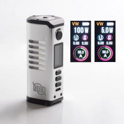 Authentic DOVPO Odin 100 100W TC VW Variable Wattage Box Mod - Silver, 5~100W, 1 x 18650 / 20700 / 21700