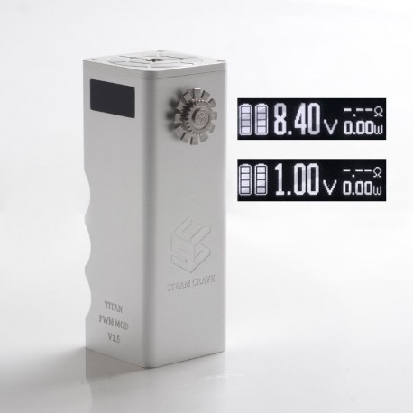 [Ships from Bonded Warehouse] Authentic Steam Crave Titan PWM V1.5 300W VV Box Mod - Silver, 0.1~8.4V, 4 x 18650