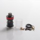 Authentic Auguse Khaos RDTA Rebuildable Dripping Tank Vape Atomizer w/ BF Pin - Black, SS + Glass / PC, 22mm, 2.0ml